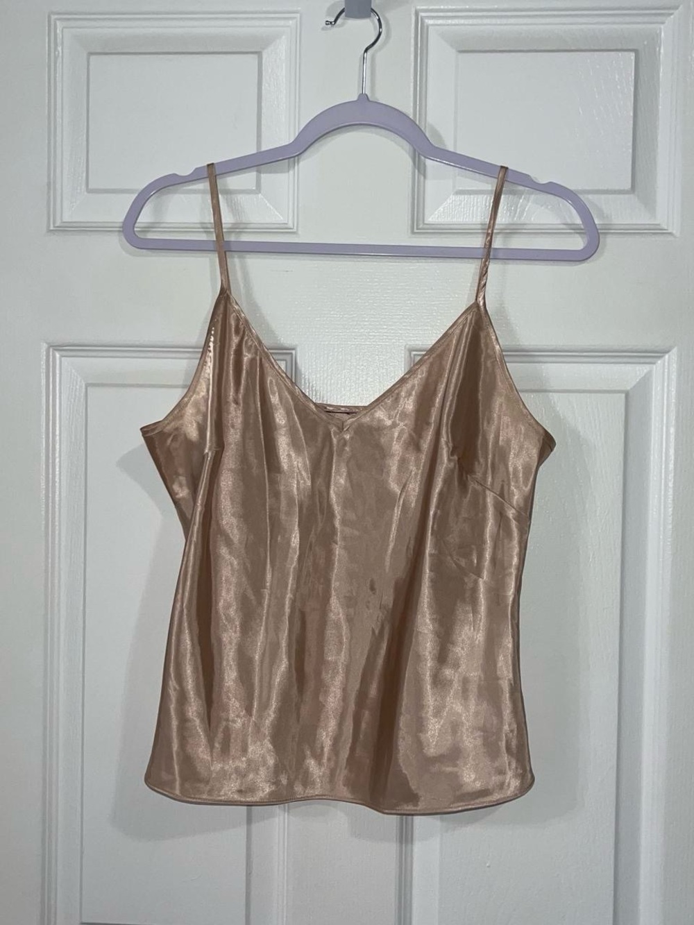 Champagne gold silk cami top